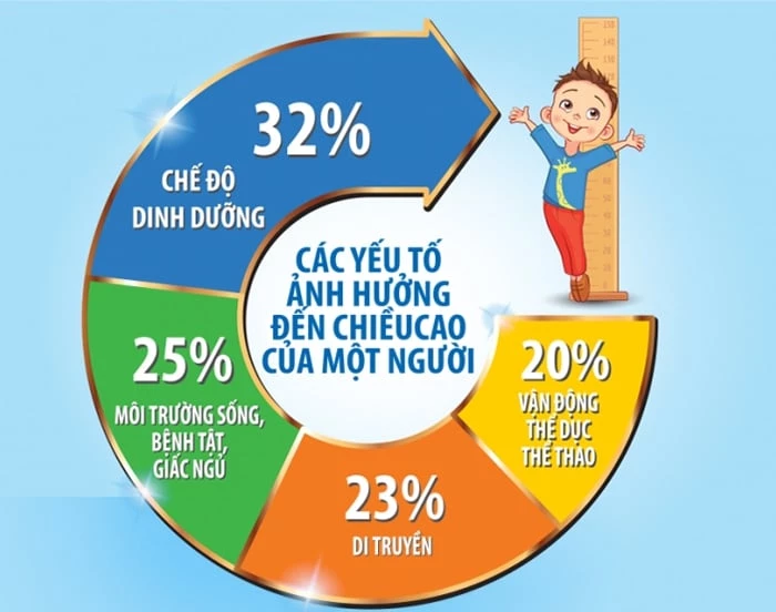 Các yếu tố ảnh hưởng tới chiều cao của trẻ